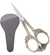 HITOPTY Vintage Embroidery Scissors – 4.7in Sharp Straight Pointed Shears, Classic Small Detail S...