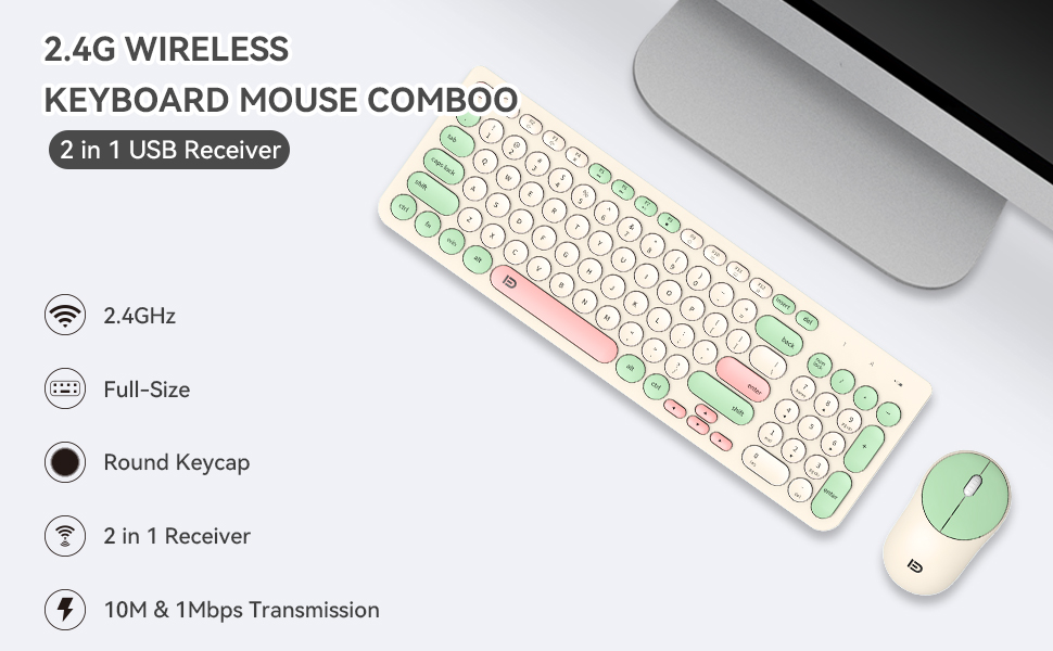Wireless Keyboard and Mouse Combo
