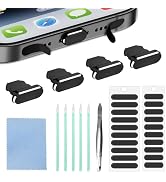 Goweewon 4 Pack iPhone Dust Plug,Aluminum Alloy iPhone Port Plug Lightning Port Plug with Phone S...