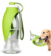 TIOVERY Dog Water Bottle, Portable Pet Water Dispenser Feeder Leak Proof with Drinking Cup Dish B...
