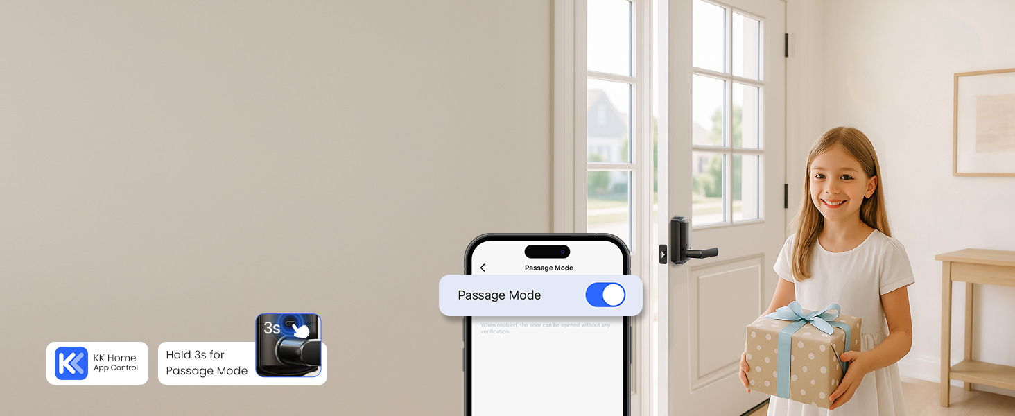keypad door lock with handle