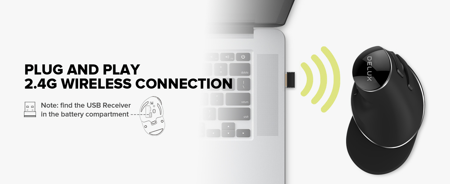 2.4G wireless ergonomic mouse