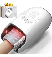 JZBRAIN Hand Massager with Heat and Compression : Full Hand & Wrist Massage, Cordless Electric Ha...