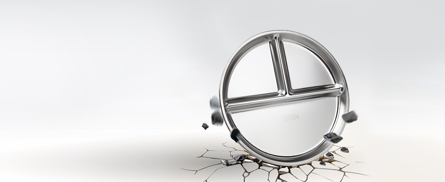stainless steel kids plates
