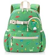 RHCPFOVR Toddler Backpack for Girls 2-4 - Girls 13" H Preschool Kindergarten Cute Corduroy Kids D...