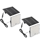 LUMLLSAJI Solar Flood Lights Outdoor, Motion Sensor Lights LED 8500K Cool White Waterproof Dusk t...