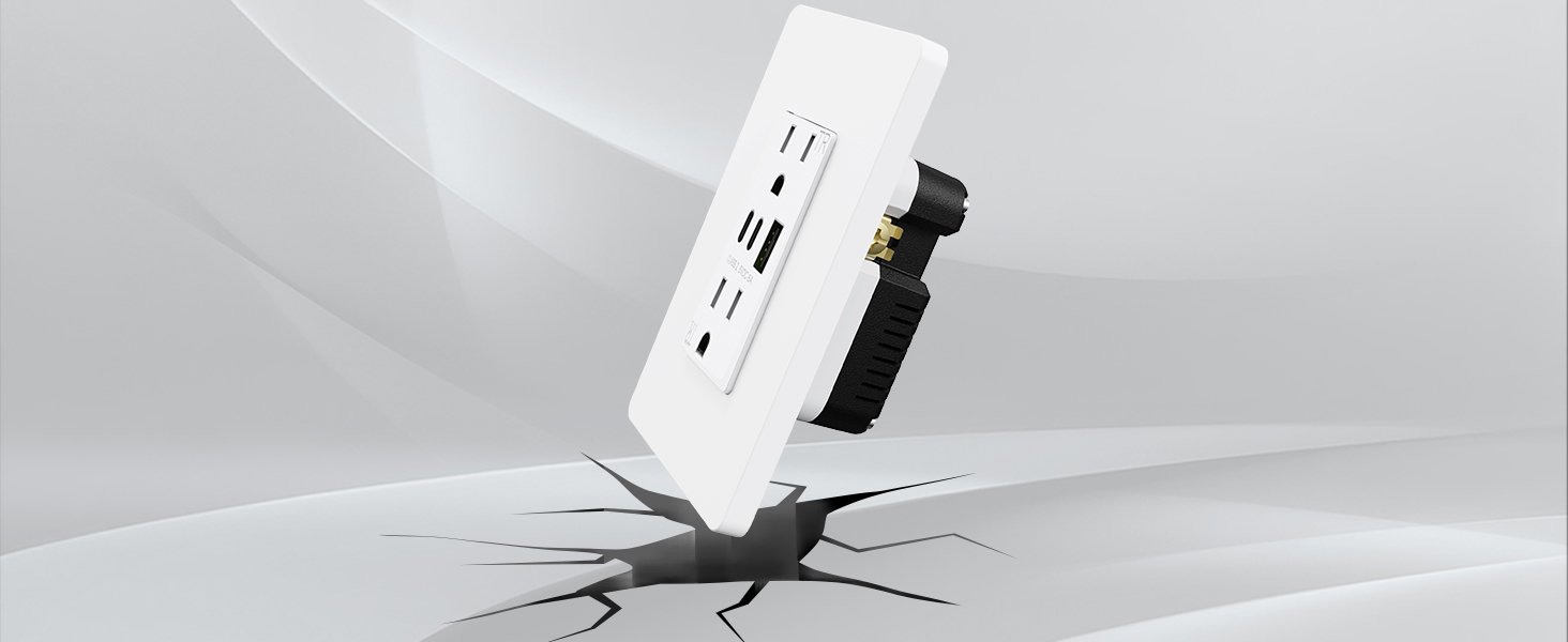 Tamper-Resistant Outlet With USB C Ports