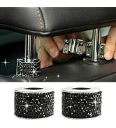Rislobx 2PCS Magnetic Car Headrest Collars, Rhinestone Car Head Rest Collars Rings Decor, Bling C...
