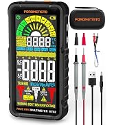 POROMETISTO Digital Multimeter Tester 6000 Counts TRMS, Smart Multimeter Rechargeable, Auto-Rangi...
