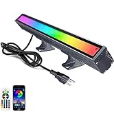 48W LED RGB Color Changing Flood Light, Wall Washer Light Bar with Remote Control & APP Control T...