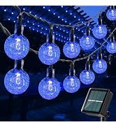 Toodour Solar String Lights Outdoor, 36ft 60 LED Globe String Lights, Waterproof Crystall Ball Li...