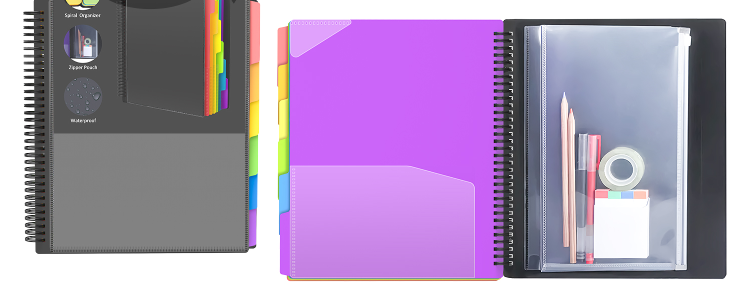 HABGP 12 Pocket Plastic folders with Pockets