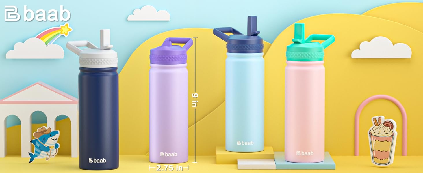 18oz kids water bottle