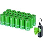 Typlastics Poop Bags for Dog Waste, 270 Count, with Dispenser, Unscented, 18 Pack of 15, Lime Gre...
