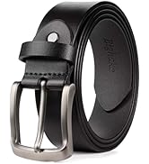 Bighake Mens Belt Leather, Mens Heavy Duty Belt, Mens Belt Casual for Jeans, Mens Casual Belts, H...