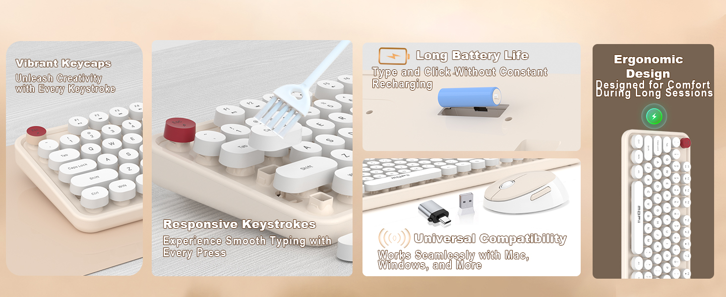 Wireless Keyboard and Mouse Combo