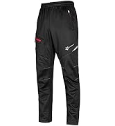 ROCKBROS Cycling Pants for Men Windproof Thermal Fleece Winter Athletic Bike Pants Cold Weather f...