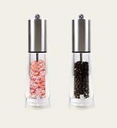 ManGotree Premium Stainless Steel Salt and Pepper Grinder, Refillable Pepper Mill, Adjustable Coa...