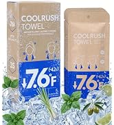 CoolRush Towel with Natural Mint Extract, 3-Second Cooling Relief Up to 3 Hours, Reusable Alcohol...