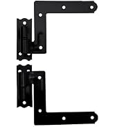 QCAA Steel Blind Shutter Hinge for Wood Frame & Brick, 1-1/16", Power Coated Black, 2 Pack (1 Pai...