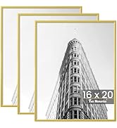 Fun Memories 16x20 Poster Frame 3 Pack - Scratch Proof Picture Frame for Photos, Posters, Art Pri...