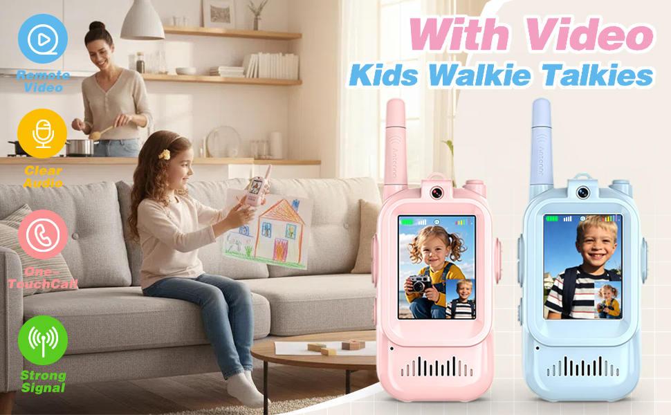 Walkie Talkies for Kids with Camera