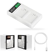 2-Pack 2440mAh Rechargeable Battery with LCD Dual Charging Station fit for Arlo Pro, Arlo Pro 2 C...