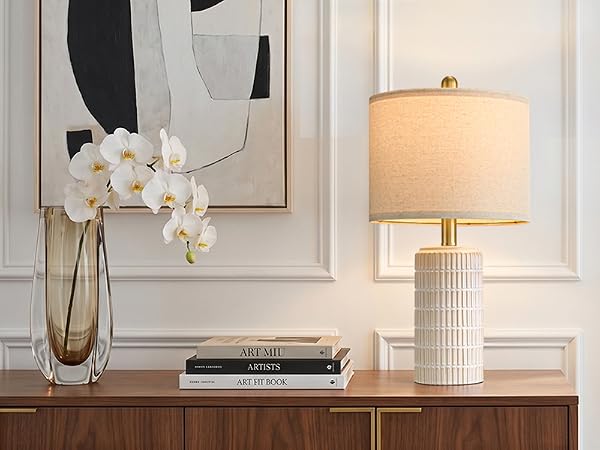 white table lamp