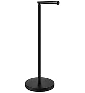DAWNER 24" Black Toilet Paper Holder Free Standing, Stainless Steel Rustproof Toilet Paper Stand ...