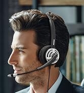 wired USB headset, USB headset with noise cancelling mic, noise cancelling headset USB