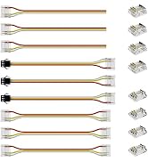 PAUTIX 12mm Connectors for RGB Smart IC COB LED Strip Light,3-Pin Solderless Terminal Connection ...