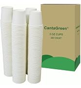 CantaGreen 3 OZ Heavyduty Cups,300 Count White Paper Bath Cup