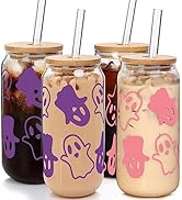ANOTION Halloween Mug - Halloween Decorations Indoor Halloween Coffee Cups Ghost Decor with Bambo...