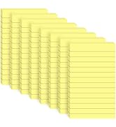 8 Pads Lined Sticky Notes 4x6 inch Giant Wall Post, 400 Sheet Light Yellow Self-Stick Notes Pad, ...