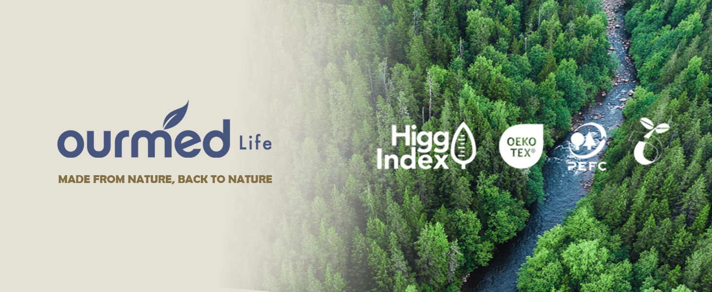 Ourmed Life face towels are made from nature, certified by Higg Index, OEKO-TEX
