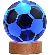 JANARARY 3D Soccer Ball Night Light, Soccer Lamp 16 Color Changing with Remote Control for Bedroo...