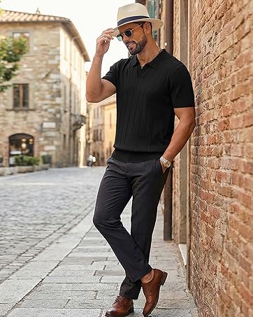 mens knit polo