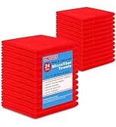 Blue Horizon Microfiber Cleaning Towels, Pack of 24, Ultra Soft Plush Washcloth, All Purpose Prem...