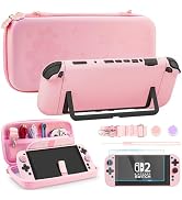 FUNDIARY Travel Carrying Case for Nintendo Switch 2 with Pink Sakura Design, Shockproof Bundle Ki...