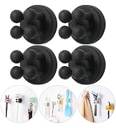 Razor Holder Shaver Hook Hanger Stand - 4Pcs Silicone Toothbrush Holders for Shower Wall Mounted ...