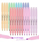 coruscant Pastel Highlighters Set, 8 Assorted Colors, 24 Pack, Chisel Tip Cute Bible Highlighters...