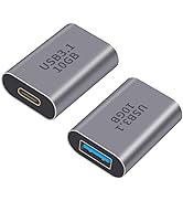Poyiccot USB A to USB C Adapter, 2Pack USB C to USB 3.1 Adapter, 10Gbps USB A Female to USB C Fem...
