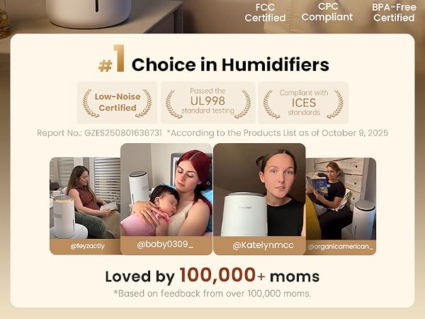 evaporative humidifier bedroom easy clean nursery kid cool mist small room office home no mist baby