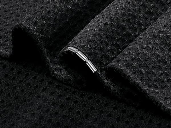 black waffle shower curtain