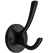 TUNNY 5 Pack Round Coat Towel Hooks - Matte Black Coat Hooks for Hanging Coats Towel Hooks for Ba...
