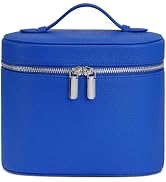 honitty Makeup Bag, Travel Make up Case with Compartments and Handle, Portable Cosmetic Organizer...