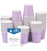 Prgery 100 Pack 3oz Purple Paper Cups,Mouthwash Cups, Disposable Bathroom Cups,Small Paper Cups 3...