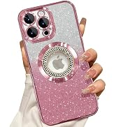 Misscase for iPhone 13 Pro Magnetic Glitter Case Compatible with MagSafe,Full Protection Slim Sho...