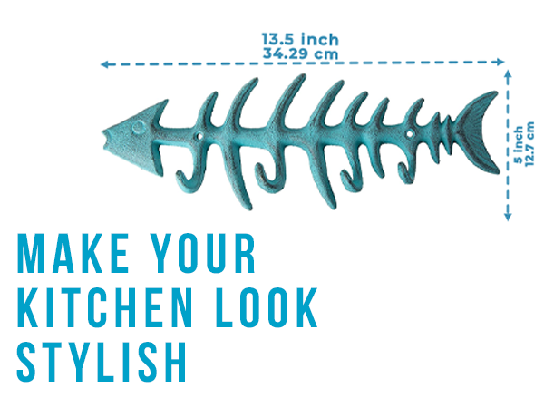 fish bones wall mounted towel rack comfify