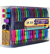 June Gold 72 Mechanical Pencils, 0.7 mm HB #2 Lead, 2 Lead Dispensers/w 220 Refills & 16 Erasers,...